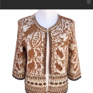 Chico’s Embellished Pattern Card Cardigan Medium